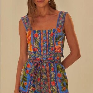 FARM Rio Blue Floral Jumpsuit